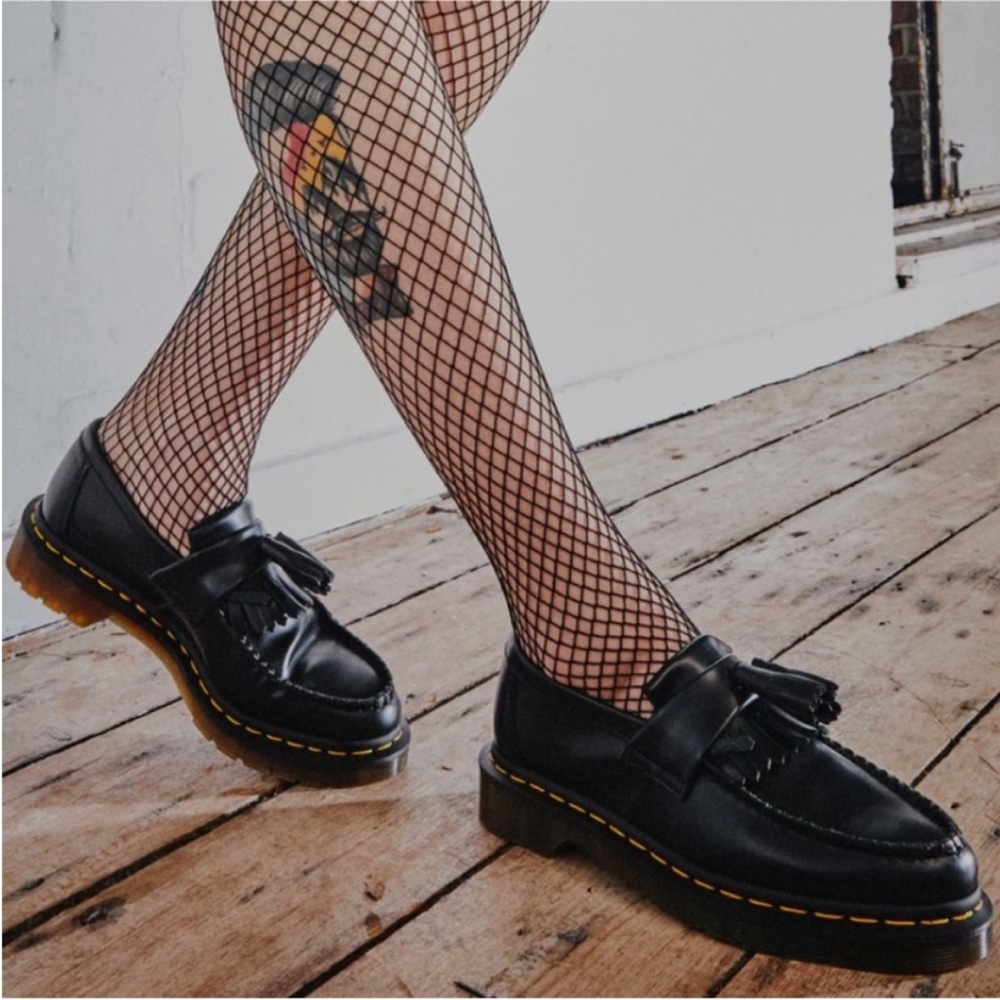 Dr. Martens Black Leather Tassel Loafers